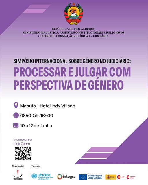 Simpósio Internacional sobre “Género no Judiciário: Processar e Julgar com Perspectiva de Género”,