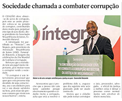Seminário sobre a contribuição da sociedade civil no combate à corrupção