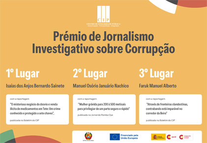 JÚRI DO CONCURSO “Prémio de Jornalismo Investigativo sobre Corrupção”