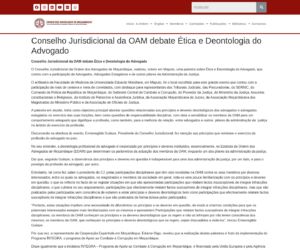 Conselho Jurisdicional da OAM debate Ética e Deontologia do Advogado