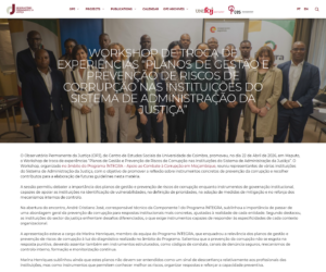 Workshop de troca de experiências sobre planos de gestão e prevenção de riscos