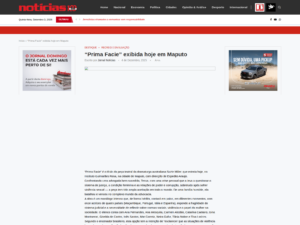 Prima Facie exibida hoje em Maputo