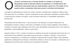Governo reconhece lacunas na aplicação das leis de combate à corrupção