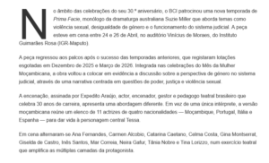 Sucesso de Prima Facie motiva nova temporada com apoio do BCI
